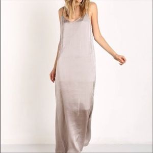 Show me your Mimi silver satin maxi